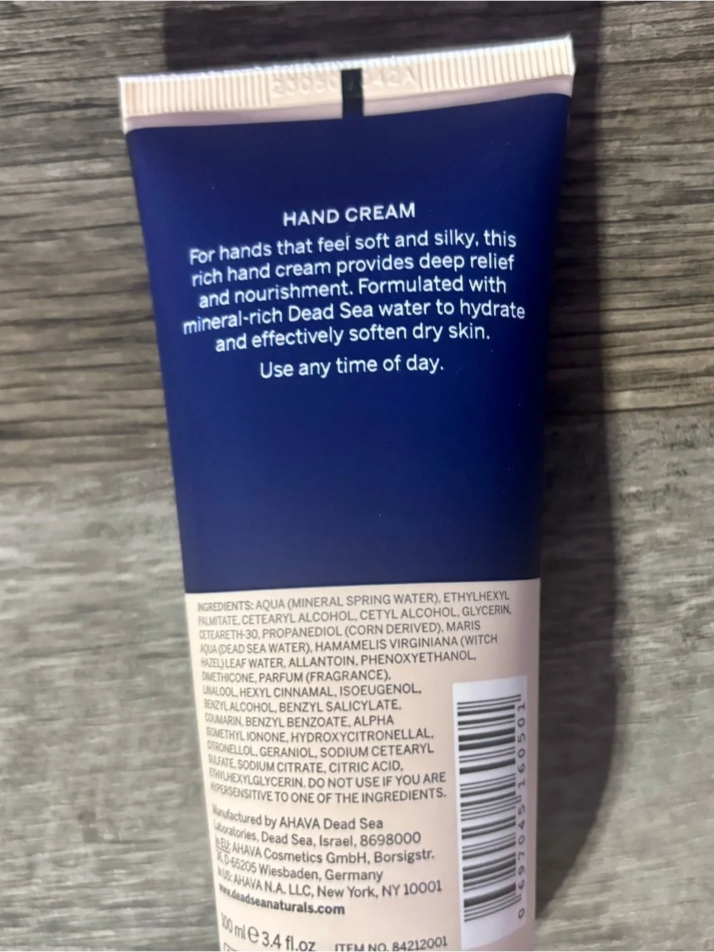 AHAVA Dead Sea Naturals Hand Cream Moisturizer NEW